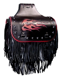 Standard Studded, Flame Inlay, Fringe