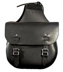 Standard Black Leather Saddle Bags