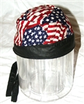 Stars & Stripes Nylon & Leather Head Wrap