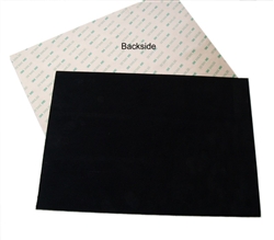 Suede sheet with industrial-strength adhesive backing