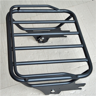 Black Detachable Two-Up Luggage Rack For Harley Touring 1997-2008