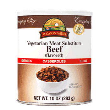 Augason Farms Beef - Vegetarian Meat Substitute - 10 oz Can