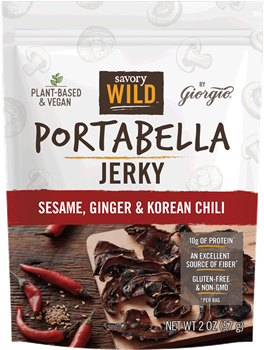 Savory Wild - Portabella Jerky - Sesame, Ginger & Korean Chili