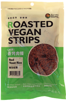 Hung Yang Foods - Vegan Jerky Strips - Red Yeast Rice Flavor