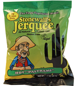 Lumen Soy Foods Stonewall's Hot "Pastrami" Vegan Jerquee - 1.5oz package