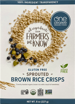 One Degree - Brown Rice Crisps - Sprouted Cereal