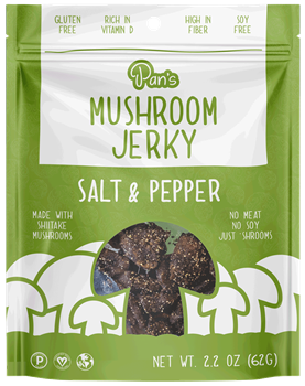 Pan's Mushroom Jerky - Sea Salt and Pepper