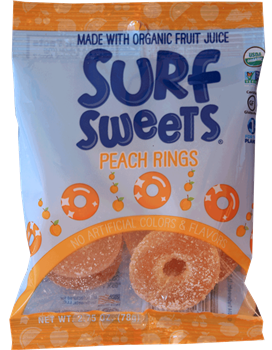 Surf Sweets - Peach Rings - 2.75 oz. Bag