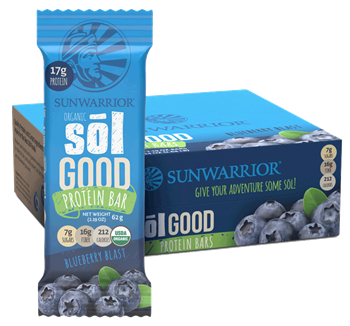 Sunwarrior - Sol Good Protein Bar - Blueberry Blast