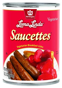 Worthington Loma Linda - Saucettes - Vegetarian Breakfast Links