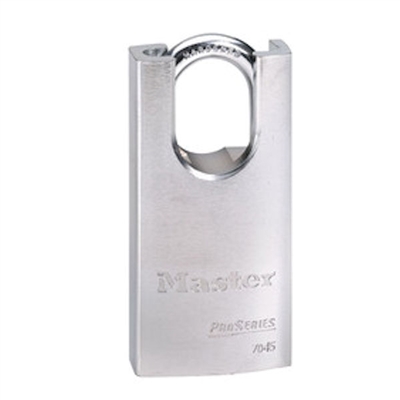 Master Lock 7045KA 1-3/4" Wide ProSeries Shrouded Solid Steel Rekeyable Pin Tumbler Padlock, Keyed Alike