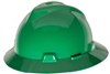 MSA 454735 Green V-Gard Slotted Hard Hat With Staz-On Suspension