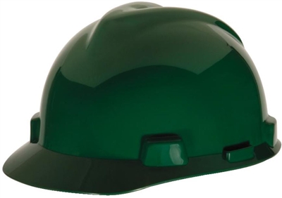 MSA 463946 Green V-Gard Non-Slotted Cap With Staz-On Suspension