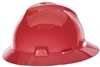 MSA 475371 Red V-Gard Slotted Hat With Fas-Trac III Suspension