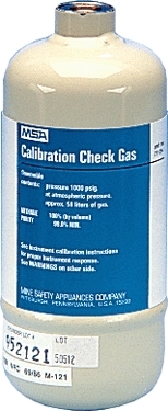 MSA 813720 1.45% Methane, 15% Oxygen, 300ppm Carbon Monoxide, 20ppm Hydrogen Sulfide / Nitrogen Model RP Reactive Gas Calibration Cylinder