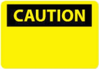 National Marker C1P 7" x 10" Pressure Sensitive Vinyl OSHA Caution Sign