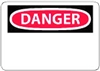 National Marker Company D1P 7" x 10" Pressure Sensitive Vinyl OSHA Danger Sign