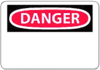 National Marker Company D1R 7" x 10" Rigid Plastic OSHA Danger Sign