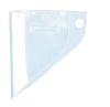 Fibre-Metal 4199CL High Performance Faceshield Window - 9-3/4" x 19" Clear Extended View
