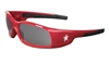 Crews SR132AF Swagger Safety Glasses - Gray Anti-Fog Lens Crimson Red Frame