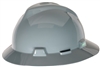 MSA 475367 Gray V-Gard Slotted Hard Hat With Fas-Trac III Suspension