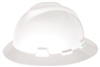 MSA 454733 White V-Gard Slotted Hard Hat With Staz-On Suspension