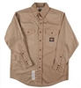 RASCO FR750 7.5 Oz Khaki Fire Retardant Long Sleeve Western Style Shirt