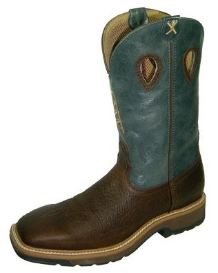 Twisted X MLCS006 Men's Lite Cowboy Steel Toe Work Boot With Embroidered Rig