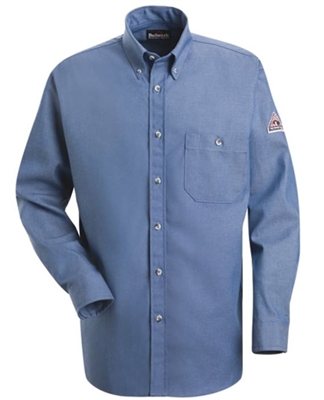 Bulwark SEG2 Light Blue Denim EXCEL FR Button-Front Dress Uniform Shirt