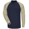 Bulwark SEL4 Flame-Resistant Long Sleeve Color-Blocked Tagless Henley Shirt