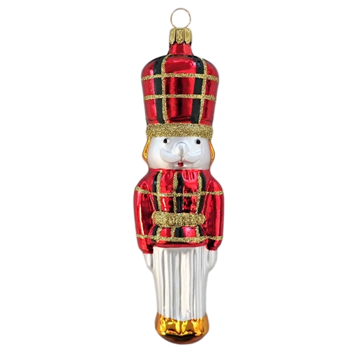 German Blown Glass Red Nutcracker