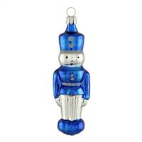 Silver & Blue Nutcracker Ornament From Germany