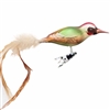 Green & Tan Clip-On Hummingbird W/Real Feather