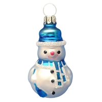 Mini White & Blue Snowman