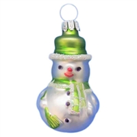 Mini Snowman White Lime Green