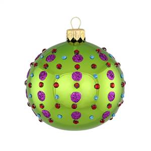 8cm Ball Cosmo Light Green & Purple