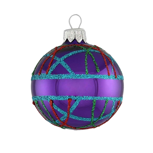 6cm Ball Amy Purple & Aqua