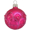 8cm Scala Pink Fuchsia Blown Glass Ball