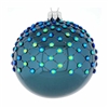 6cm  Blown Glass Ball Gunmetal Blue / Grey Multi Color