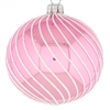 8cm Light Pink Opal Glass X-mas Ball Swirls