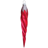 b Fuchsia Icicle With Silver Glitter Top Red Pink