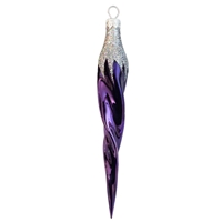 Violet / Purple Icicle With Silver Glitter