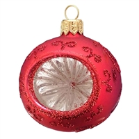 8cm Crimson Red Reflector Ball Delight Style