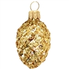 Small European Gold Glitter Pine Cone