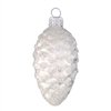 European White Glitter Pine Cone