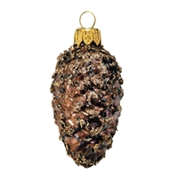 Brown & Gold Pine Cone Ornament