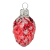 Red & Silver Glitter Pine Cone Ornament