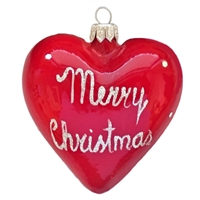 Euro Red Merry Christmas Heart