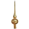 European Gold Fancy Stripes Tree Topper Finial