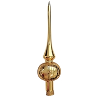 European Gold Fancy Stripes Tree Topper Finial